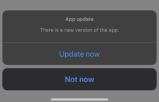 Optional Update alert screenshot