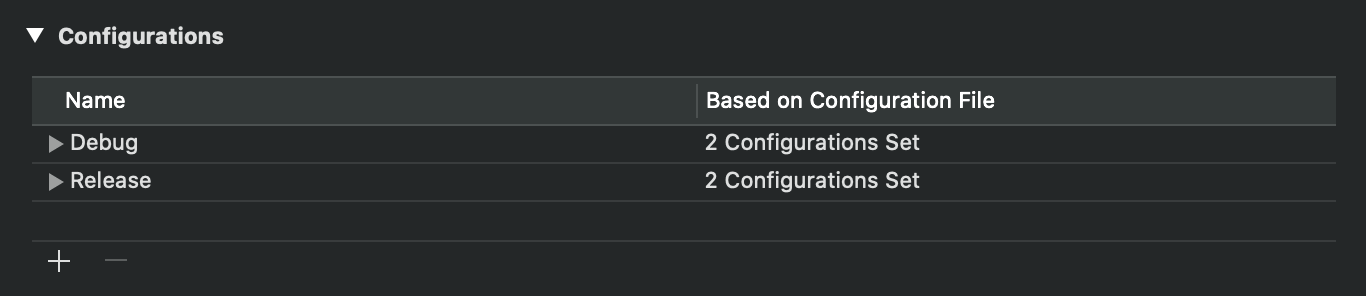 Configuration section screenshot