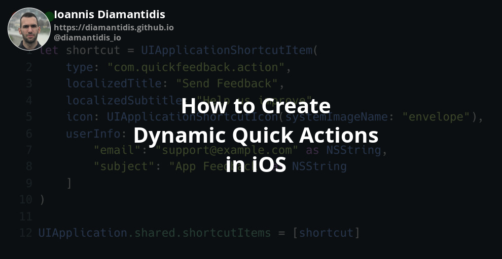 How to Create Dynamic Quick Actions in iOS
